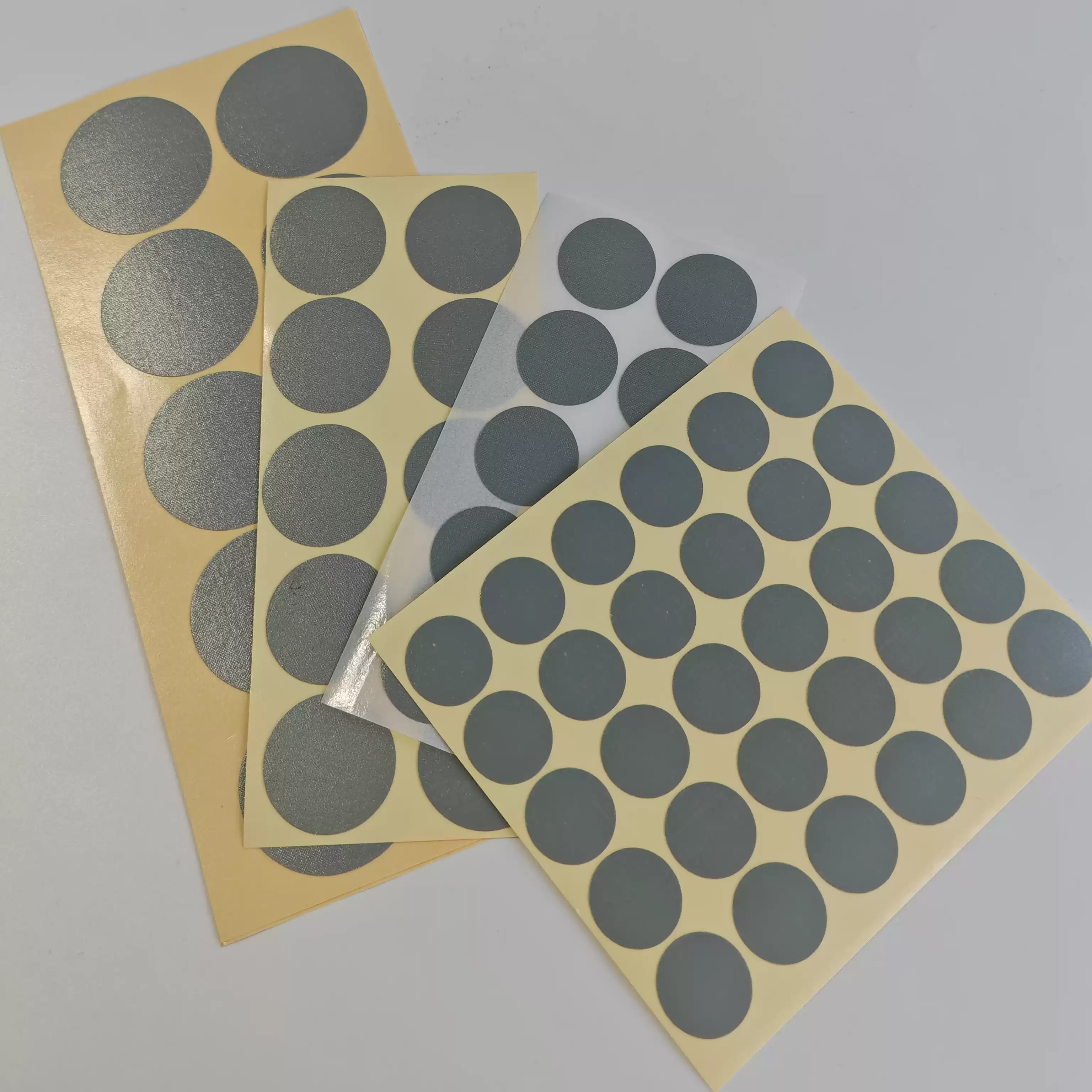 tesa 54657 Low VOC Adhesive Dots Fabric Tape ,temperature-resistant acrylic-coated textile tape grey , masking discs for car-specific hole-blocking