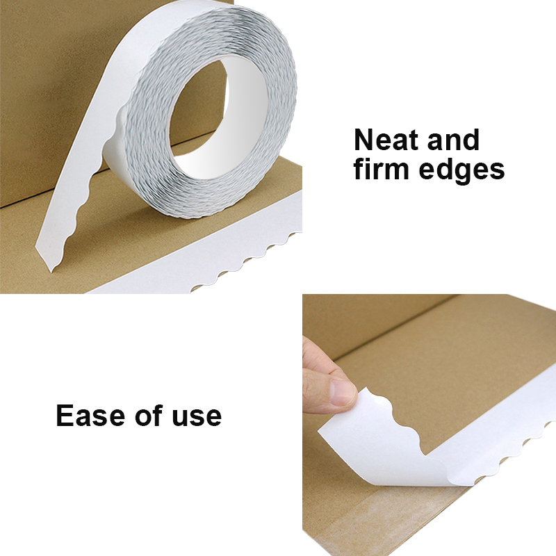 Serrated Zipper-Style Double-Sided Tape wave tape for Box Sealing