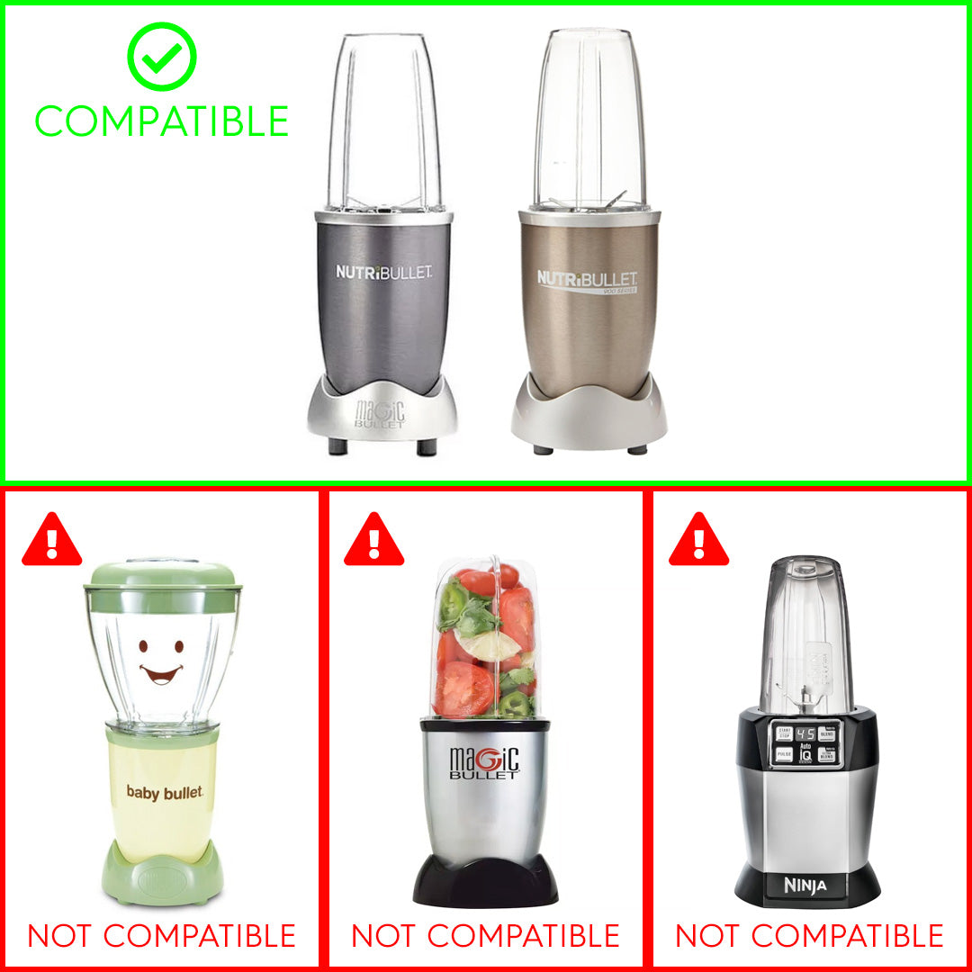 2 Pack 18 oz Short Cup Includes Lip Ring Replacement Parts Compatible with NutriBullet Pro 1000W Pro+ 1200W Blenders