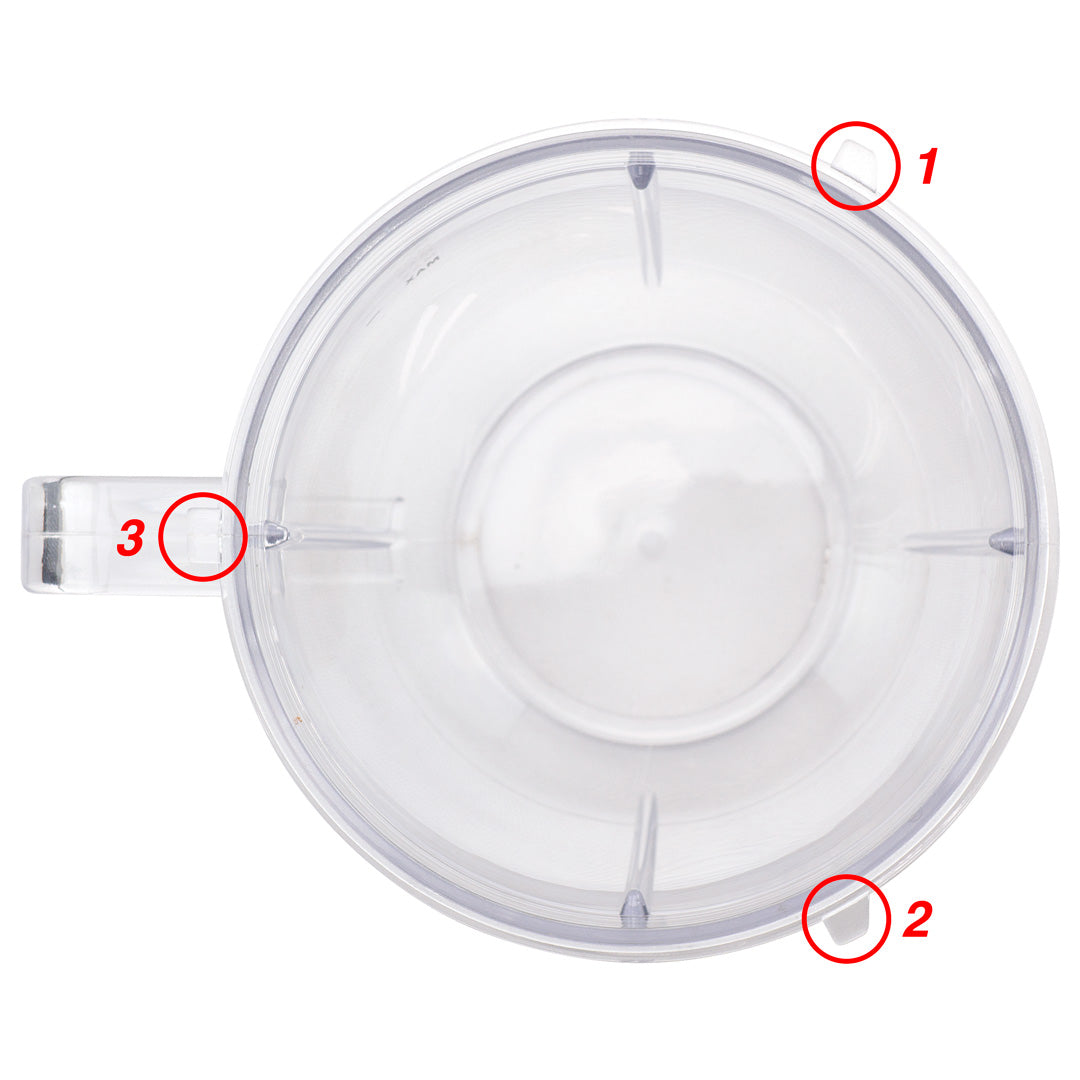 3 Pack 18 oz Short Cup with Handle Replacement Part Compatible with NutriBullet 600W 900W Blenders NB-101B NB-101S NB-201