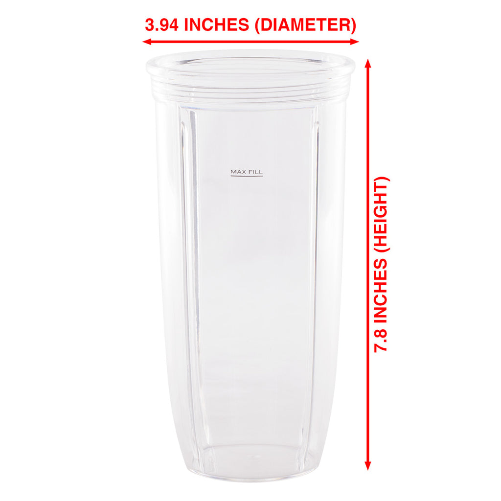 2 Pack 32 oz Cups with ToGo Lids and Extractor Blade Replacement Part