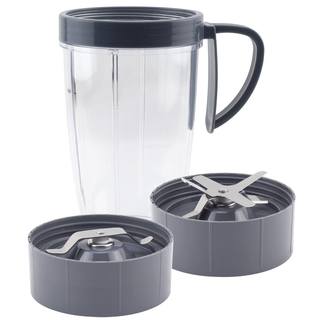 24 oz Tall Cup, Extractor Blade Flat Milling Blade Replacement Parts Compatible with NutriBullet 600W 900W Blenders NB-101B NB-101S NB-201