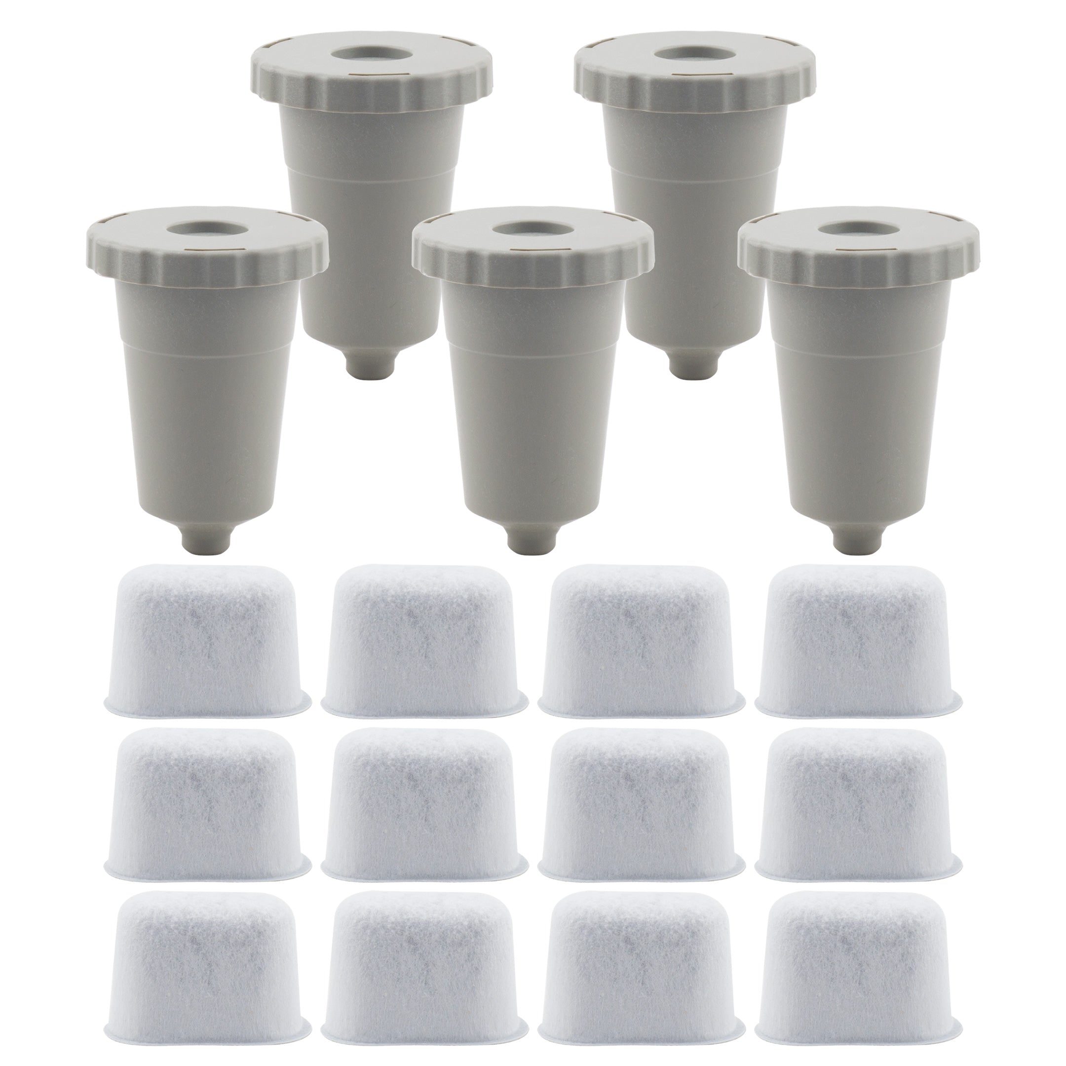 12 Pack Water Filter Cartridges, 5 Replacement Coffee Filter Sets Compatible with Keurig My K-Cup B30 B40 B50 B60 B70 Series
