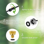 Misters for Outside Patio Greenhouse Farm, 20FT/6M Misting Hose + 11 Brass Mister Nozzles Sprinkler Misting System, Plant Water Mister for Cooling Outdoor Fan Garden Porch Yard Trampoline