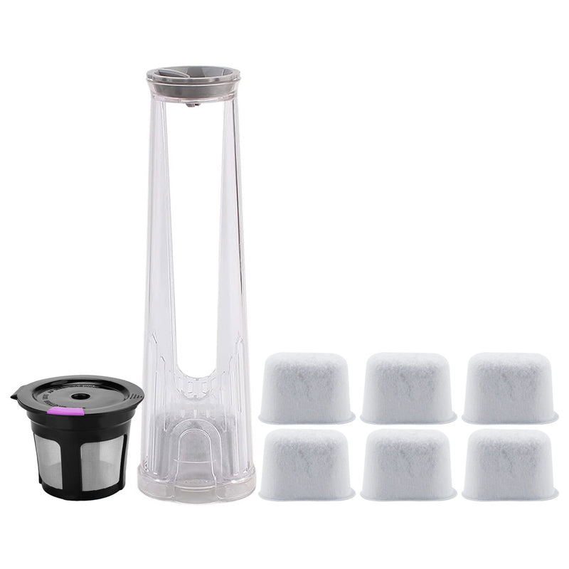 8.1 Inch Water Filter Starter Kit and Reusable K Cup Compatible with Keurig 2.0 Coffee Makers