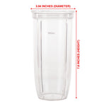 32 oz Cup and To-Go Lid Replacement Parts Compatible with NutriBullet Pro 1000, Combo and Select Blenders