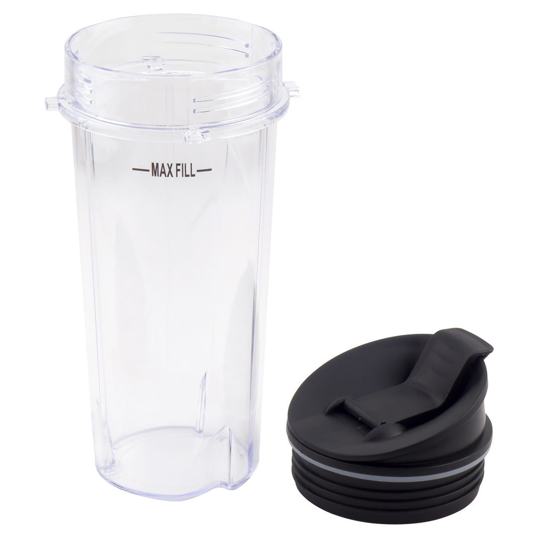 24 oz Cup with Sip & Seal Lid Replacement Parts 483KKU486 408KKU641  Compatible with Nutri Ninja Auto-iQ BL480 BL640 CT680 Blenders 