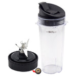 16 oz Cup with Sip Seal Lid and Blade Assembly Replacement Part 357KKU800 for Nutri Ninja Ultima Blenders BL810 BL820 BL830