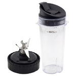 16 oz Cup with Sip Seal Lid and Extractor Blade Replacement Parts 322KKU770 Compatible with Nutri Ninja BL770 BL771 BL772 BL773CO BL780