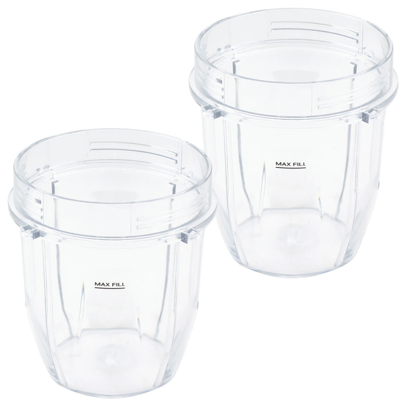 Replacement Nutri Ninja Blender Cups with lids 32,24 oz (LOT OF 2