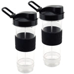 2 Pack Felji 20 oz Cups with To Go Lids Replacement Set for Magic Bullet Blenders MB1001