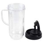 2 Pack 22 oz Tall Cup with Flip Top To-Go Lid Replacement Parts for Magic Bullet 250W MB1001 Blenders