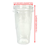 24 oz Smoothie Cup with To-Go Lid Replacement Part Compatible with Oster Pro 1200 Blender