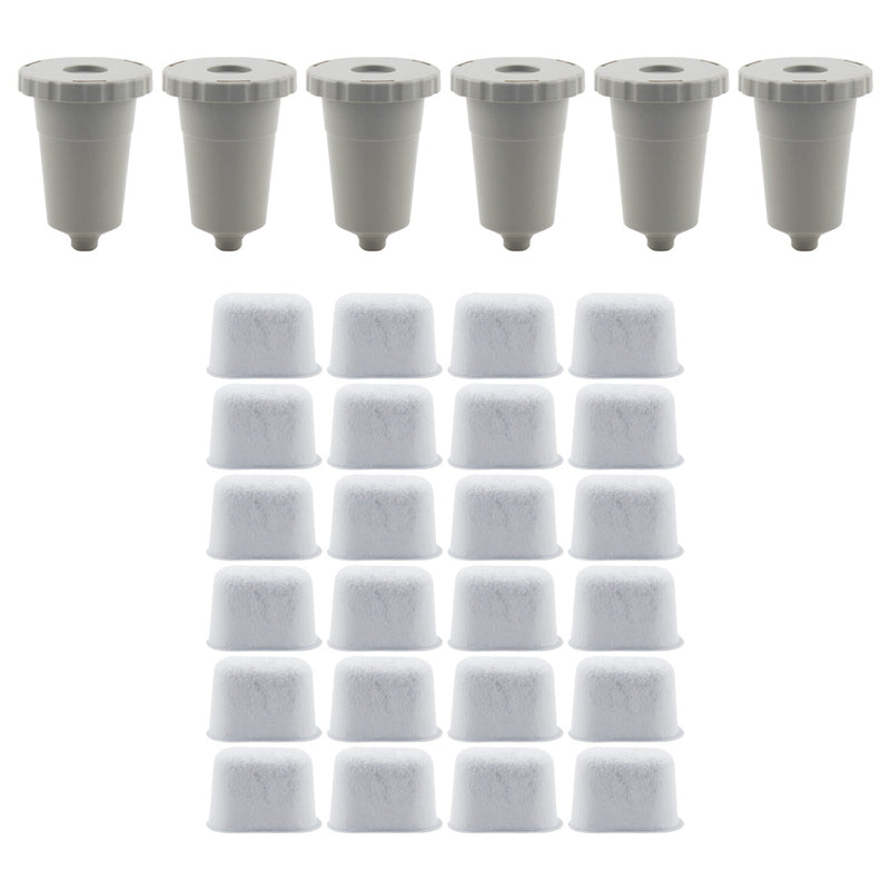 24 Pack Water Filter Cartridges, 6 Replacement Coffee Filter Sets Compatible with Keurig My K-Cup B30 B40 B50 B60 B70 Series