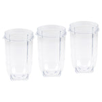 3 Pack 16 oz Tall Cup Replacement Part for Magic Bullet MB1001 250W Blenders