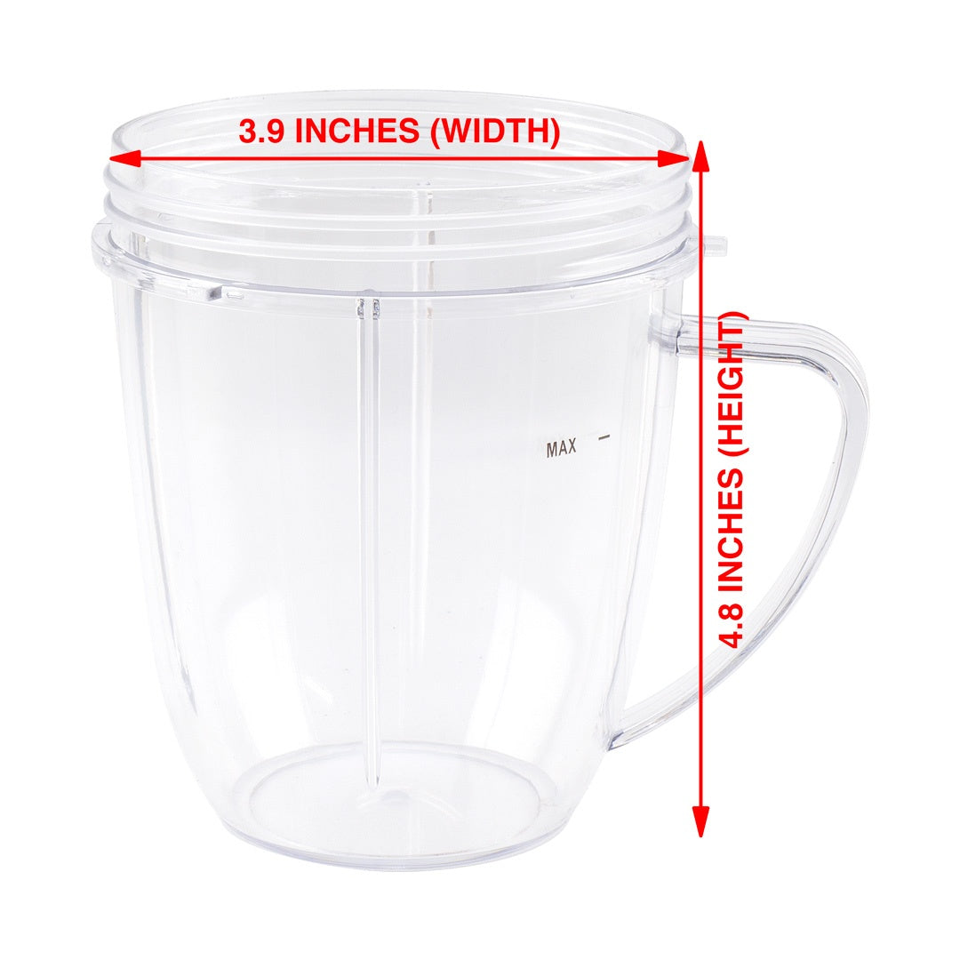 32 oz Colossal Cup and Extractor Blade Replacement Parts Compatible with Nutribullet 600W 900W Blenders NB-101B NB-101S