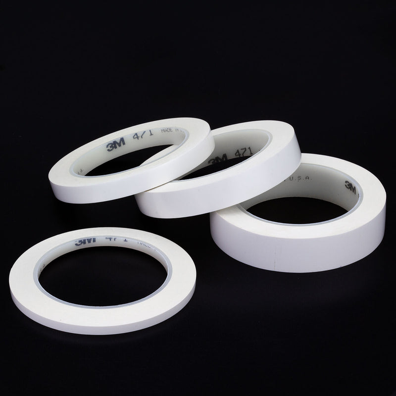 3M Vinyl Tape 471,  White, Paint Alternative for Floor Marking, Social Distancing, Color Coding, Safety Marking