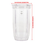 24 oz Cup and To-Go Lid Replacement Parts Compatible with NutriBullet Pro 1000, Combo and Select Blenders