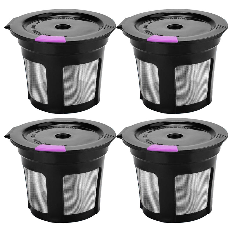 4 Pack Reusable K-Cup Coffee Filter Replacement Set Compatible with Keurig 1.0 and 2.0 Series