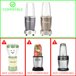 18 oz Short Cup Includes Lip Ring Replacement Parts Compatible with NutriBullet 600W 900W Blenders NB-101B NB-101S NB-201