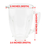 6-Cup Glass Jar Replacement Part 124461, Includes Lid, Compatible with Oster Classic Series Blender