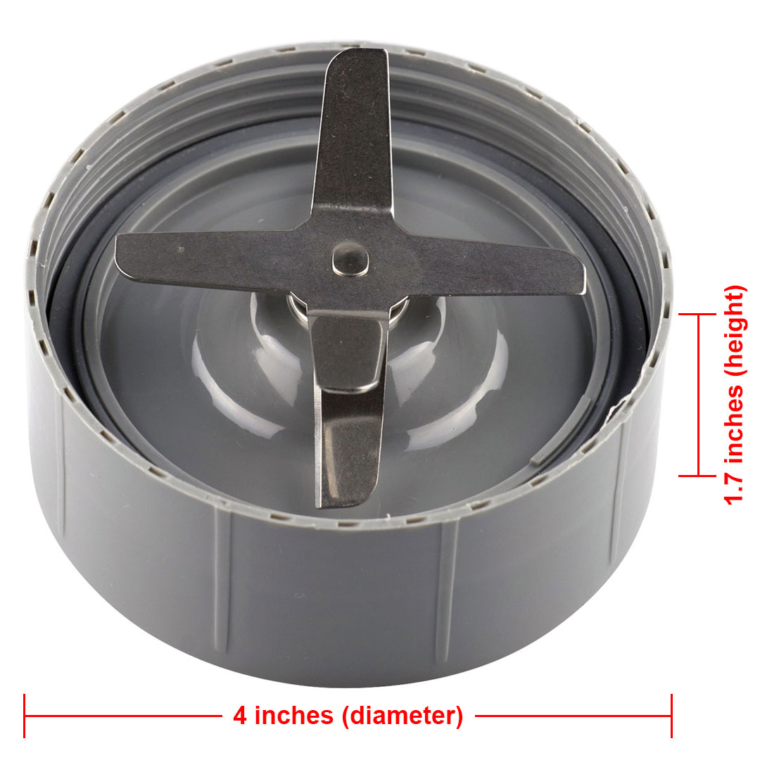 18 oz Short Cup with Flip to Go Lid + Extractor Blade for Nutribullet Lean NB-203 1200W Blender