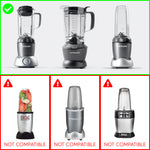 18 oz Cup and To-Go Lid Replacement Parts Compatible with NutriBullet Pro 1000, Pro+ 1200, Combo and Select Blenders