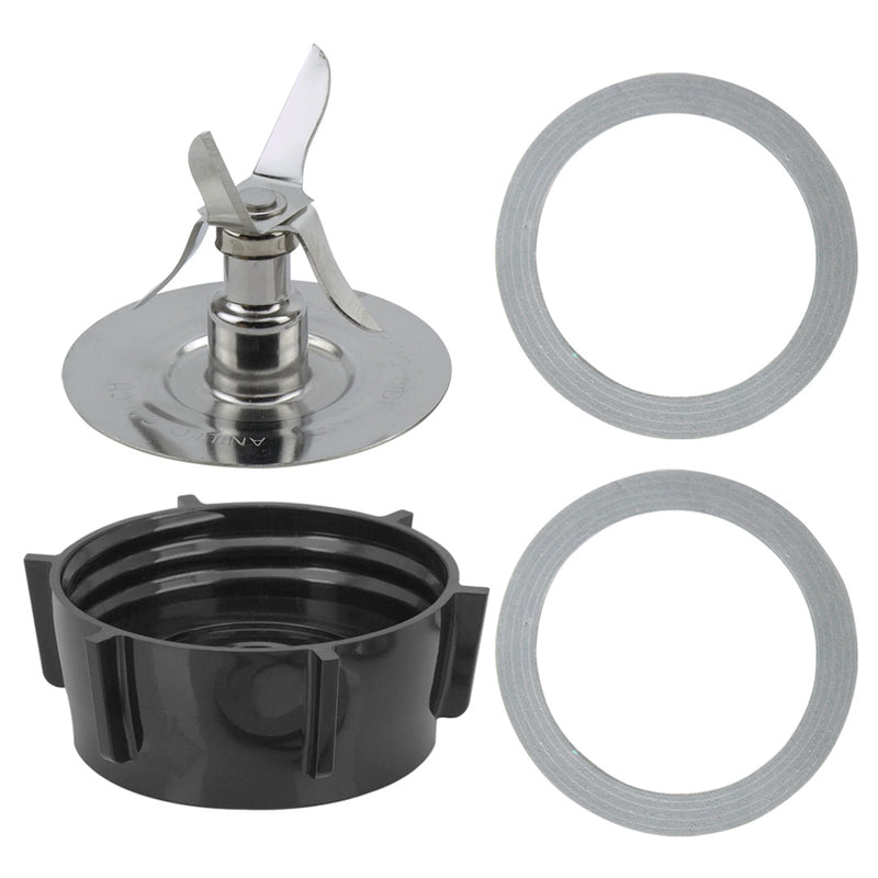 Ice Crusher Blender Blade 4961, Jar Bottom Cap 4902 and 2 Gaskets Replacement Part Compatible with Oster Osterizer