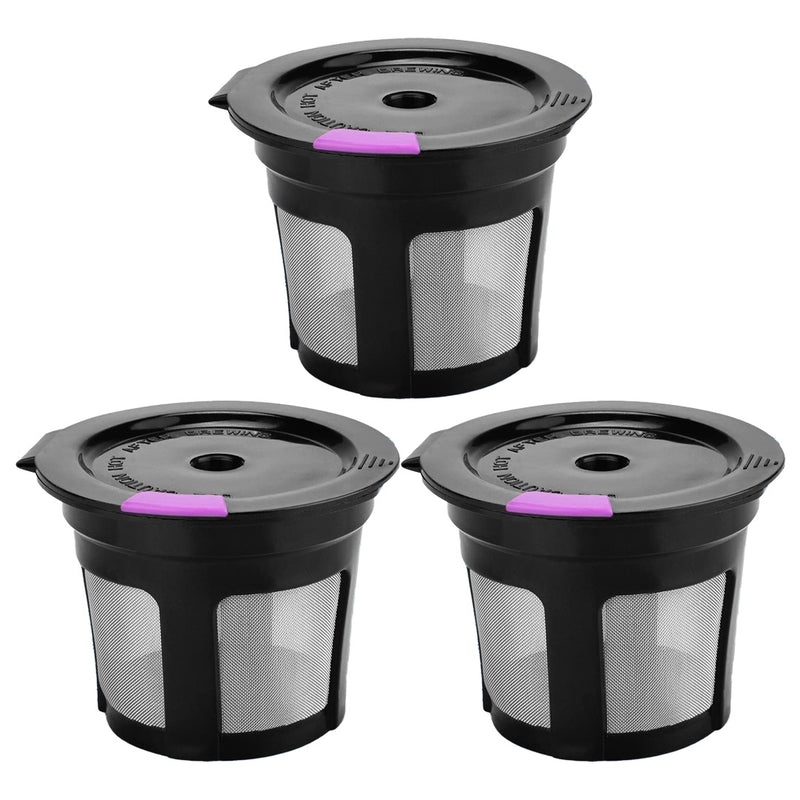 3 Pack Reusable K-Cup Coffee Filter Replacement Set Compatible with Keurig 1.0 and 2.0 Series