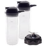 2 Pack 32 oz Cups with To-Go Lids and Extractor Blade Replacement Parts Compatible with NutriBullet Pro 1000, Combo and Select Blenders