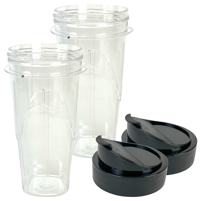 2 Pack 24 oz Smoothie Cup with To-Go Lid Replacement Part Compatible with Oster Pro 1200 Blender