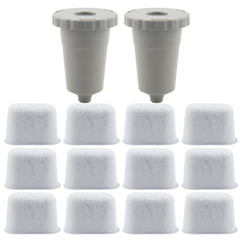 12 Pack Water Filter Cartridges, 2 Replacement Coffee Filter Sets Compatible with Keurig My K-Cup B30 B40 B50 B60 B70 Series