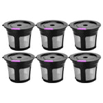 6 Pack Reusable K-Cup Coffee Filter Replacement Set Compatible with Keurig 1.0 and 2.0 Series