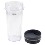 16 oz Cup with Lid Replacement Part 303KKU 305KKU Compatible with Nutri Ninja BL660 BL663 BL663CO BL665Q BL740 BL780 BL810 BL820 BL830