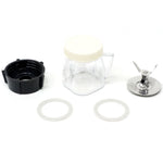 Blender Mini-Blend Jar 4937, Ice-Crushing Blade 4961, Jar Base 4902, 2 Rubber Gaskets Seals for Oster Blenders