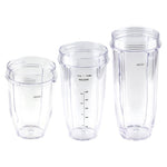 Nutri Ninja 18 24 32 oz Cups with Extractor Blade Replacement Combo 427KKU450 483KKU486 407KKU641 409KKU641