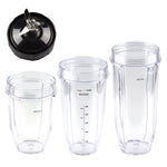 16 oz Cup with To-Go Lid and Extractor Blade Replacement Parts 303KKU 305KKU 307KKU Compatible with Nutri Ninja BL660 BL740