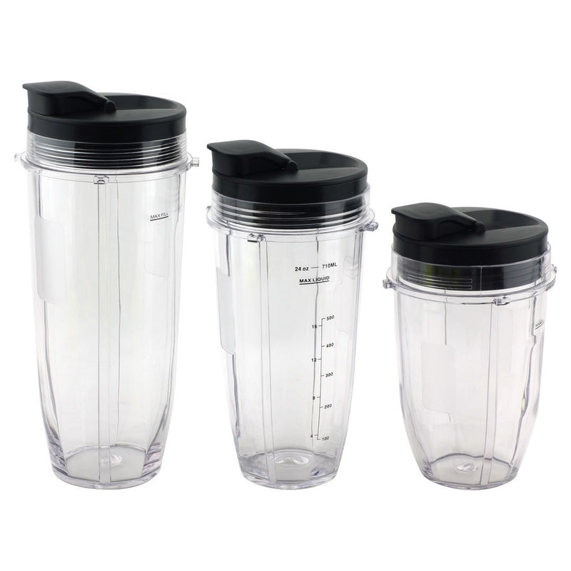 Nutri Ninja 18 oz, 24 oz, 32 oz Cups with Spout Lids Replacement Parts 427KKU450 483KKU486 407KKU641 528KKUN100