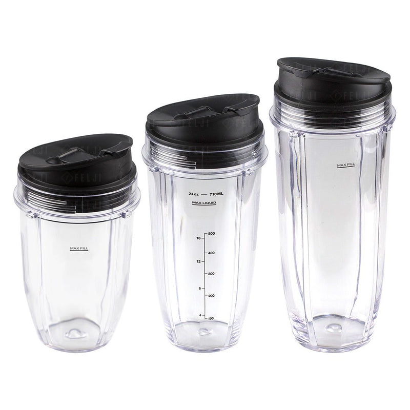 Nutri Ninja 18 24 32 oz Cups with Sip Seal Lid Replacement Model 427KKU450 483KKU486 407KKU641 408KKU641