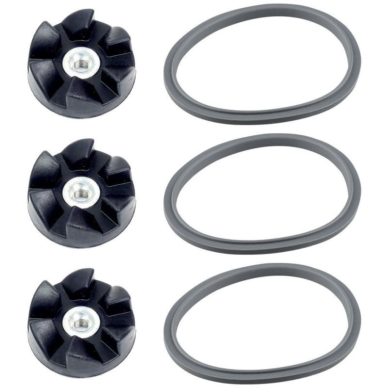 Rubber Blade Gear and Gasket Combo 600W 900W for NutriBullet NB-101 3 Pack