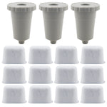 12 Pack Water Filter Cartridges, 3 Replacement Coffee Filter Sets Compatible with Keurig My K-Cup B30 B40 B50 B60 B70 Series