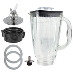 5-Cup Square Top 7-Piece Glass Jar Replacement Set Compatible with Oster Blenders