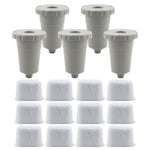 12 Pack Water Filter Cartridges, 5 Replacement Coffee Filter Sets Compatible with Keurig My K-Cup B30 B40 B50 B60 B70 Series