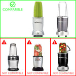 3 Pack 24 oz Tall Cup with Flip Top To-Go Lid and Extractor Blade Replacement Parts Compatible with NutriBullet Lean NB-203 1200W Blenders