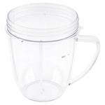 18 oz Short Cup with Handle Replacement Part Compatible with NutriBullet 600W 900W Blenders NB-101B NB-101S NB-201