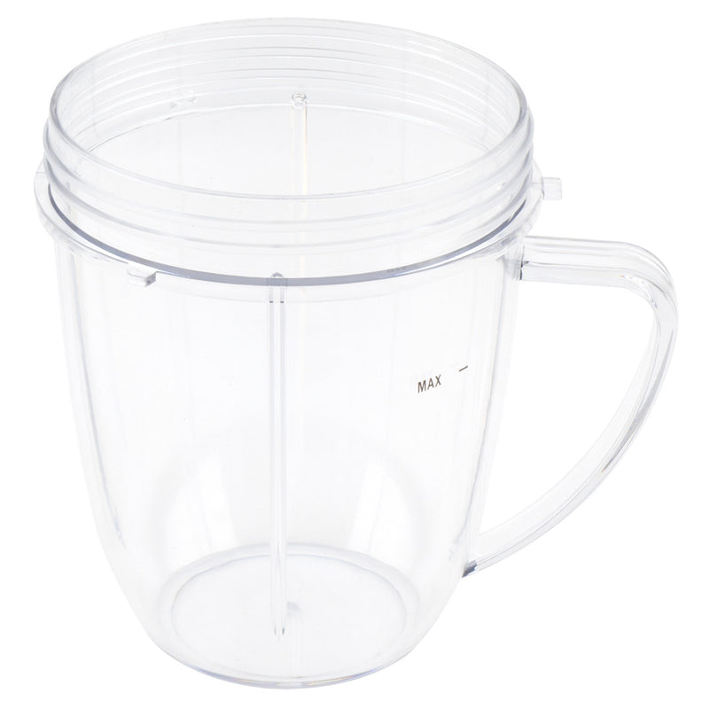 18 oz Short Cup with Handle Replacement Part Compatible with NutriBullet 600W 900W Blenders NB-101B NB-101S NB-201