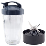 24 oz Tall Cup with Flip Top To-Go Lid and Extractor Blade Replacement Parts Compatible with NutriBullet Lean NB-203 1200W Blenders