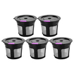 5 Pack Reusable K-Cup Coffee Filter Replacement Set Compatible with Keurig 1.0 and 2.0 Series