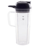 24 oz Handled Cup and To-Go Lid Replacement Parts Compatible with NutriBullet Pro 1000, Combo and Select Blenders