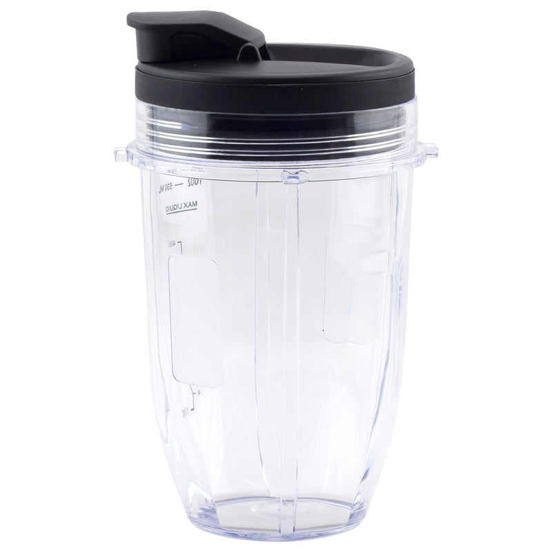 18 oz Cup with Spout Lid Replacement Parts 427KKU450 528KKUN100 Compatible with Nutri Ninja Auto-iQ BL480 BL640 CT680 Blenders